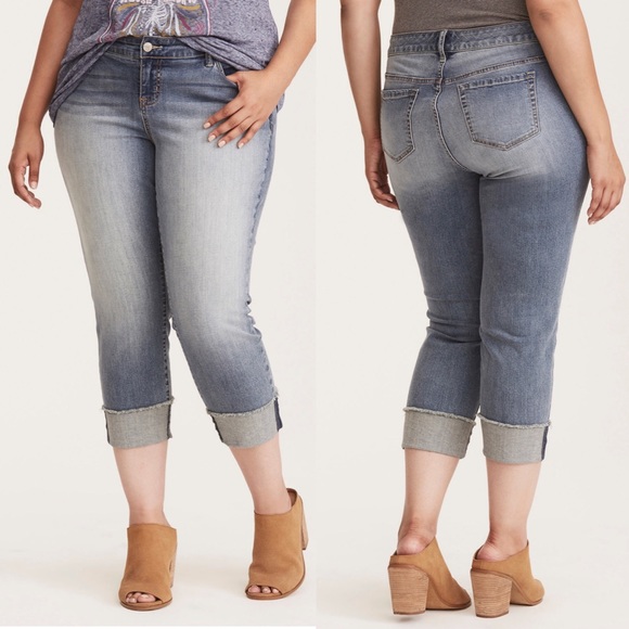 torrid boyfriend capris